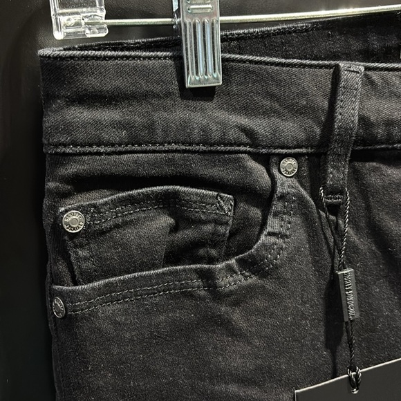 Harley Davidson High Rise skinny black denim Jeans,5 pocket,zip front,logo patch - Picture 3 of 11